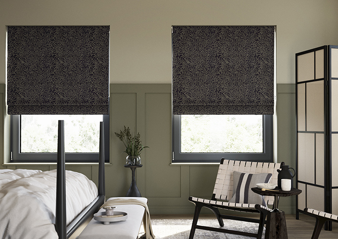 William Morris Willow, Woven Indigo - Roman Blind - Image 3